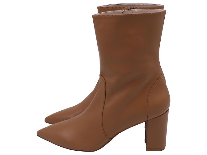 Botines de punta Renegade en cuero marrón de Stuart Weitzman Castaño Roja - vista 4