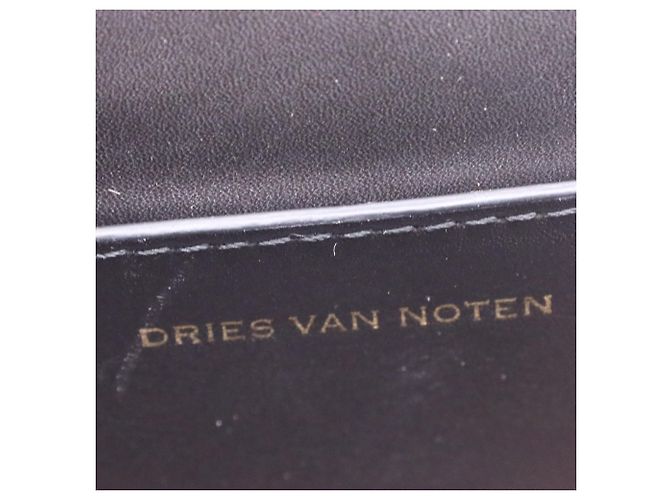 Bolso de hombro de cuero naranja con estampado de cocodrilo de Dries Van Noten - vista 8