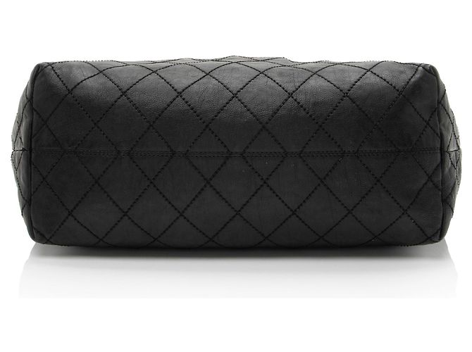 Gabrielle Chanel Tote Shopper Petit Cocos in Pelle di Vitello Nero - vista 4