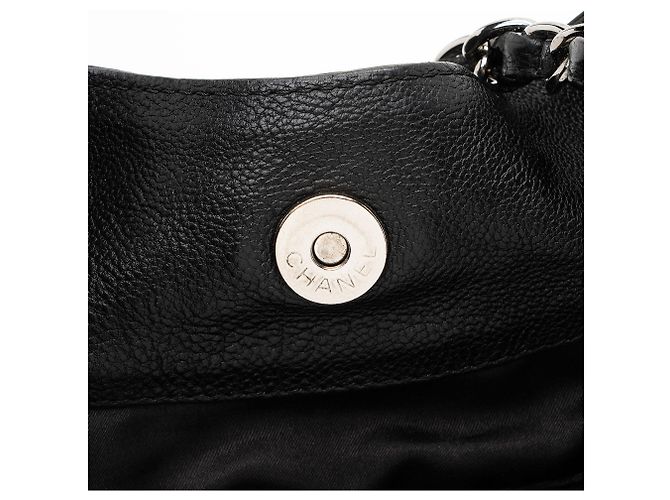 Gabrielle Chanel Tote Shopper Petit Cocos in Pelle di Vitello Nero - vista 9