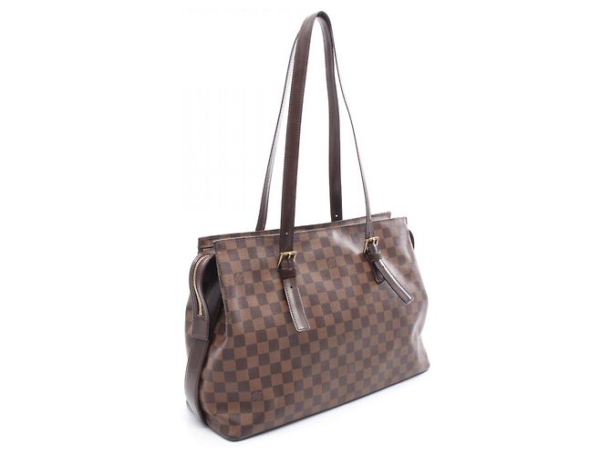 Borsa Tote Chelsea Louis Vuitton Damier Marrone - vista 7