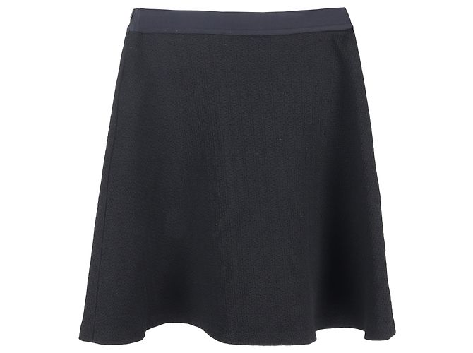Falda Mini A-Line Texturizada Sandro en Poliéster Negro - vista 2