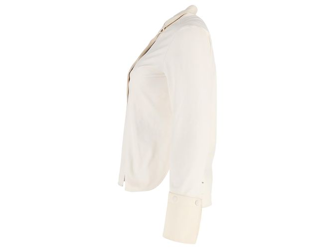 Sportmax Langarmhemd mit Knöpfen aus ivory Polyester Weiß Roh - Ansicht 2