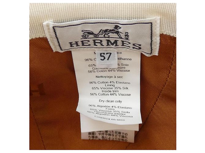 Hermès Cappello Primavera H di Hermes Davis Marrone Beige - vista 3