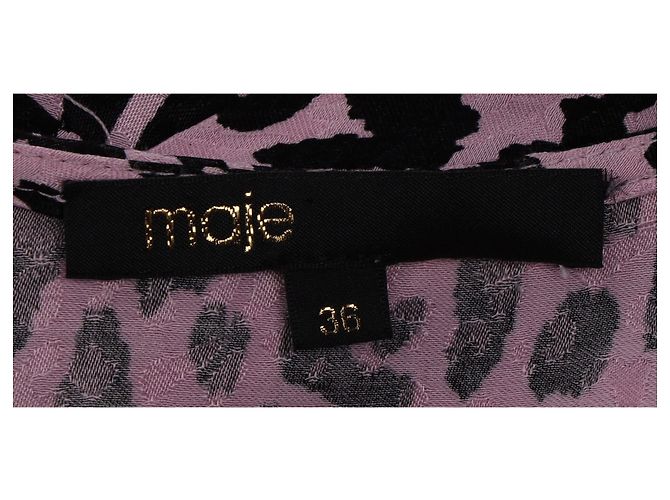 Vestido Mini Estampado Animal Maje em Cupro Multicolorido - vista 3
