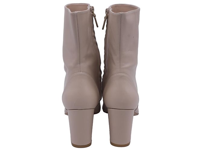 Stivaletti con punta a punta Renegade di Stuart Weitzman in pelle beige - vista 5