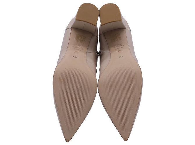 Stivaletti con punta a punta Renegade di Stuart Weitzman in pelle beige - vista 6