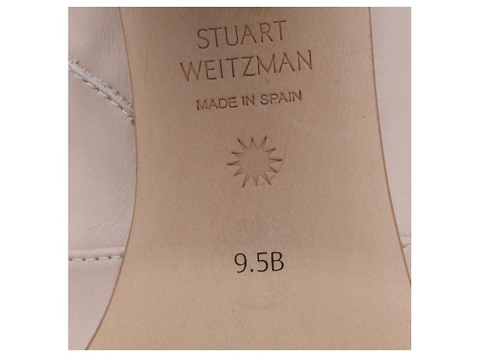 Stivaletti con punta a punta Renegade di Stuart Weitzman in pelle beige - vista 7