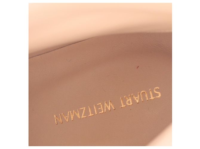 Stivaletti con punta a punta Renegade di Stuart Weitzman in pelle beige - vista 9