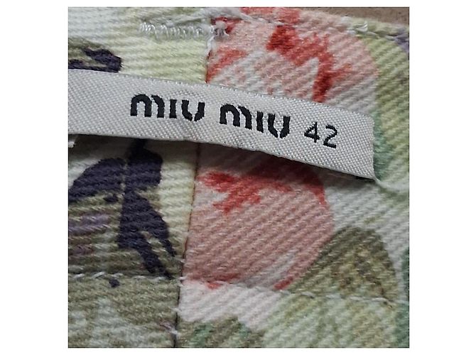 Pantalones Miu Miu en algodón con estampado floral - vista 3