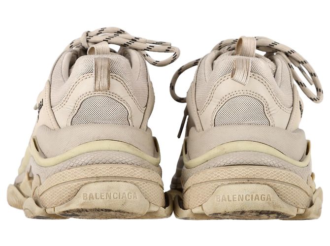 Baskets Triple S Balenciaga en polyester beige - vue 5