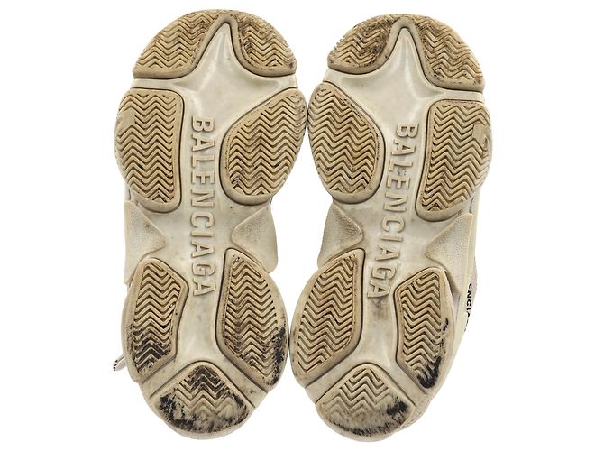 Baskets Triple S Balenciaga en polyester beige - vue 6