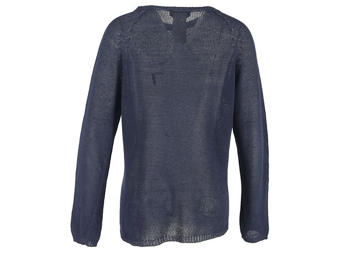 Autre Marque Suéter Max Mara en algodón azul marino - vista 3