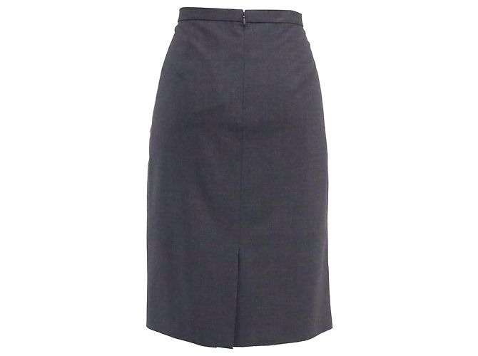 Theory Pencil Skirt in Grey Wool - view 3
