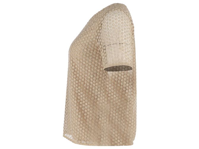 Kurze Spitzenbluse Brylee von Diane Von Furstenberg aus goldenem Polyester - Ansicht 2