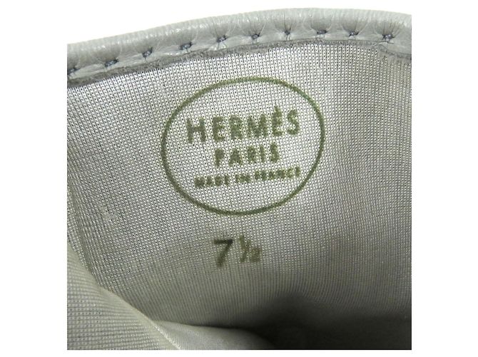 H Motif Lederhandschuhe von Hermès Grau - Ansicht 6