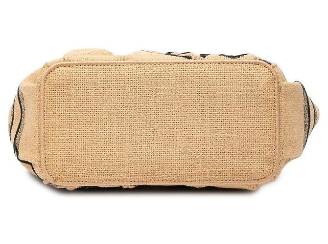 Christian Dior Dior Catherine Small Jute-Canvas-Shopper-Tasche Braun Beige - Ansicht 3