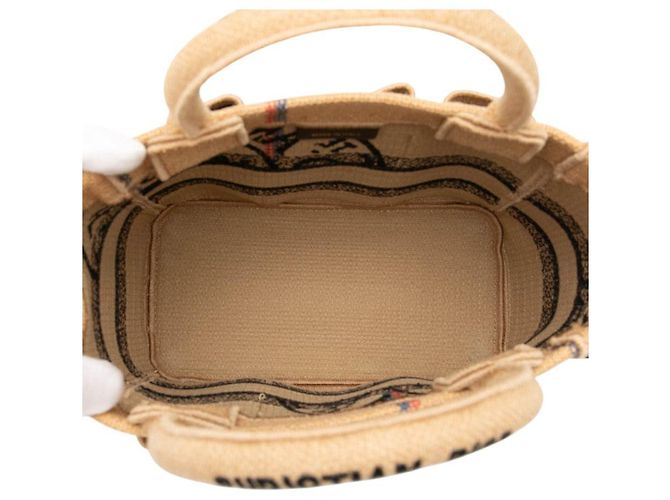 Christian Dior Dior Catherine Small Jute-Canvas-Shopper-Tasche Braun Beige - Ansicht 4