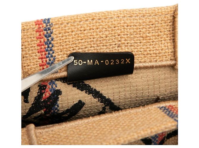 Christian Dior Dior Catherine Small Jute-Canvas-Shopper-Tasche Braun Beige - Ansicht 6
