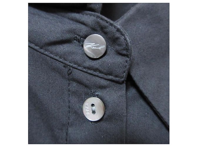 Autre Marque Camisa de algodón bordada Karl Lagerfeld Negro - vista 4