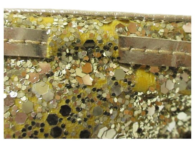 Miu Miu Ballerine da Opera con Frange Glitter D'oro - vista 13