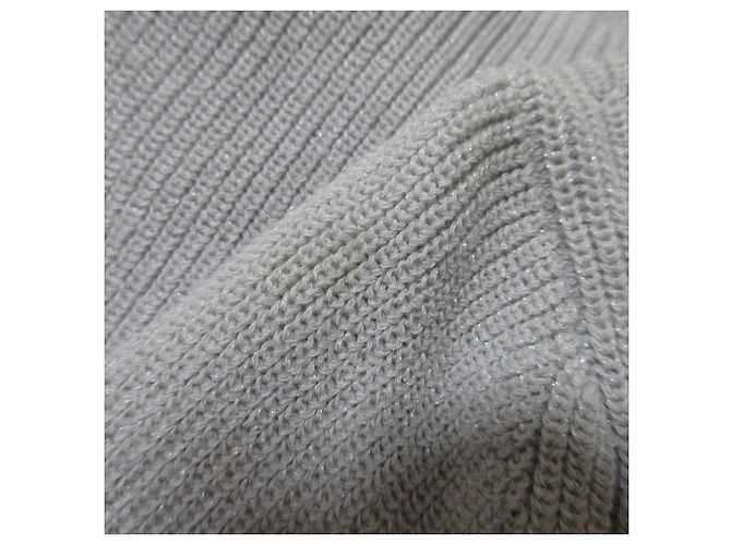 Autre Marque Helle Strickjacke mit Bijou-Knöpfen NARACAMICIE Grau - Ansicht 7