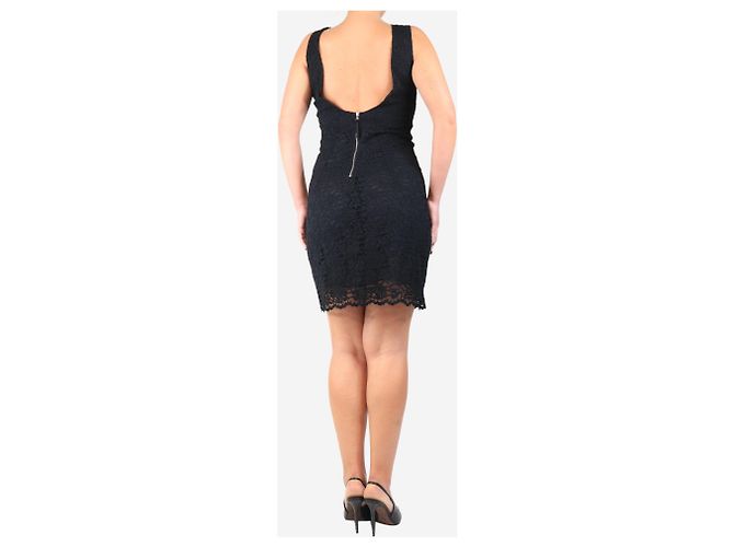 Dolce & Gabbana Schwarzes Spitzen-Midikleid - Größe UK 12 - Ansicht 2