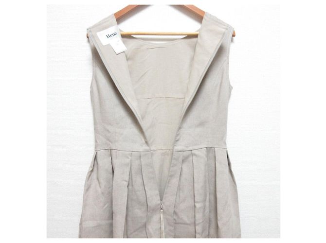 Autre Marque Rene Leinenkleid Beige - Ansicht 6