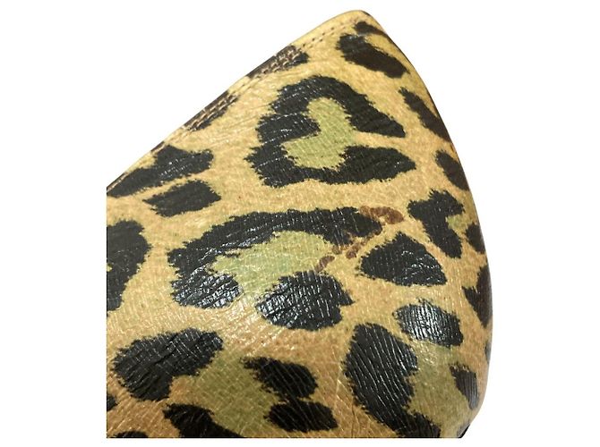 Décolleté Leopardo LANVIN in Blu Nero Beige - vista 11