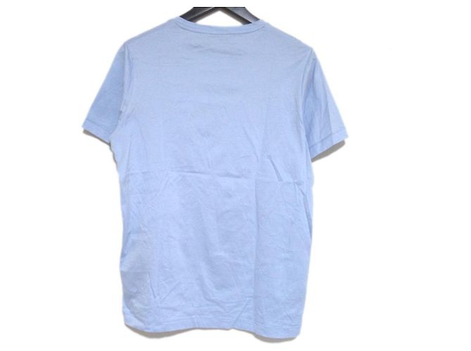 Camiseta de algodón bordada con logo en el pecho de Prada Azul - vista 2