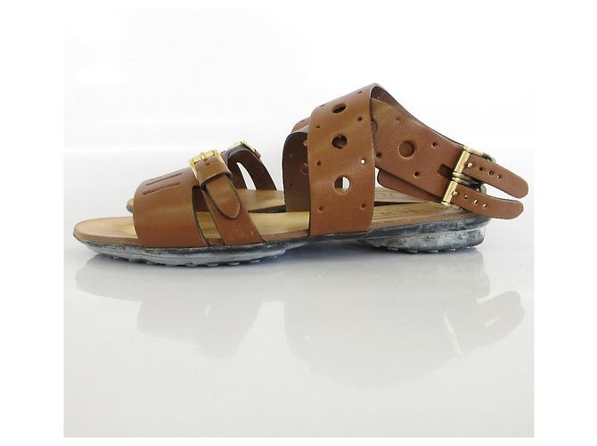 Sandali piatti in pelle Tod's Marrone - vista 2