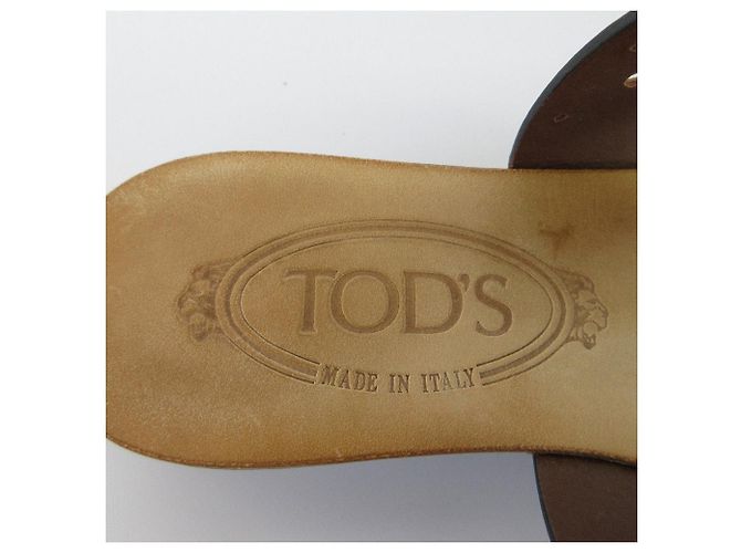Sandali piatti in pelle Tod's Marrone - vista 8