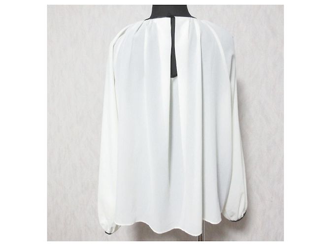 Autre Marque Pullover-Bluse aus flüssigem Georgette TOMORROWLAND Weiß Aus weiß - Ansicht 2