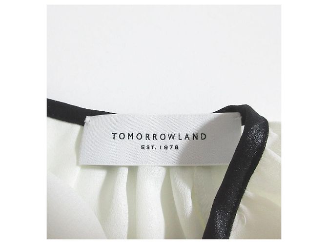Autre Marque Pullover-Bluse aus flüssigem Georgette TOMORROWLAND Weiß Aus weiß - Ansicht 6