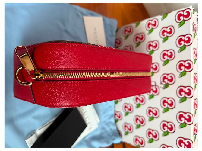 Gucci Borsa a tracolla in Pelle gg supreme  nuova Rosso - vista 6