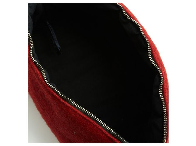 Hermès Bolide Marsupio Da Viaggio MM Lana Rosso - vista 8