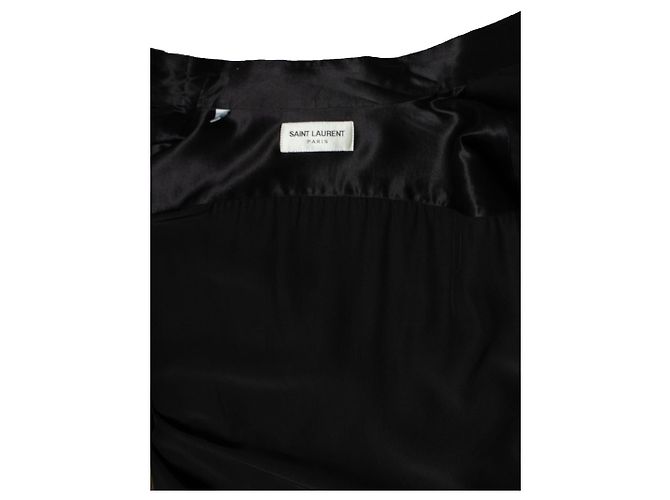 Camicia in seta nera Saint Laurent 2016 Nero - vista 6