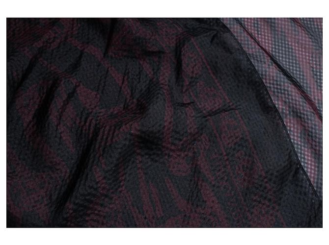 Sciarpa trasparente con stampa di teschio Alexander McQueen Nero Rosso - vista 3
