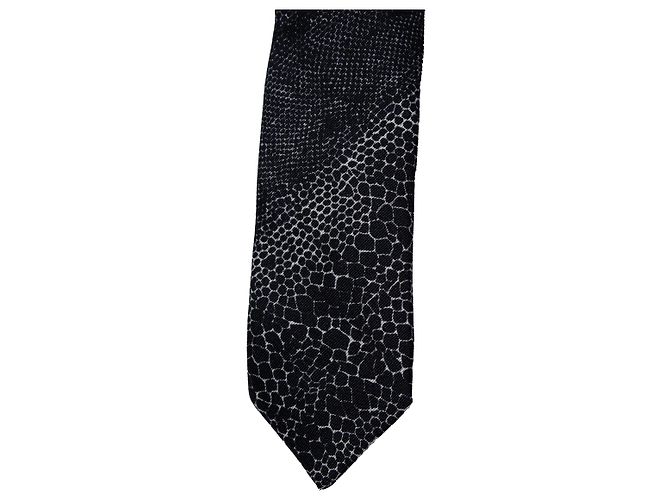 Krawatte mit Eidechsenmuster von Lanvin Schwarz - Ansicht 2