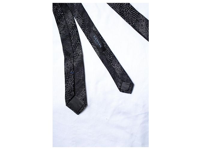 Krawatte mit Eidechsenmuster von Lanvin Schwarz - Ansicht 3