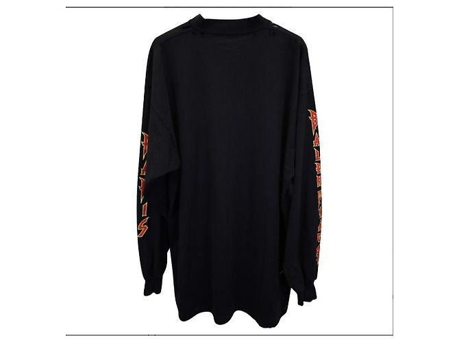 T-shirt Balenciaga Nera Rock and Roll - vista 3