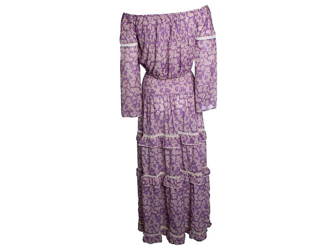 Autre Marque Domenica Saint Tropez, completo floreale viola Porpora - vista 3