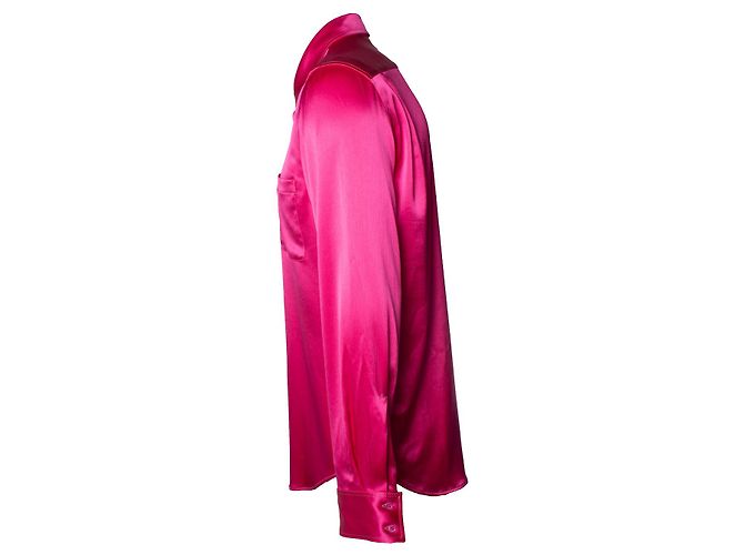 Autre Marque Camisa de satén Sander en fucsia de Sies Marjan Rosa - vista 2