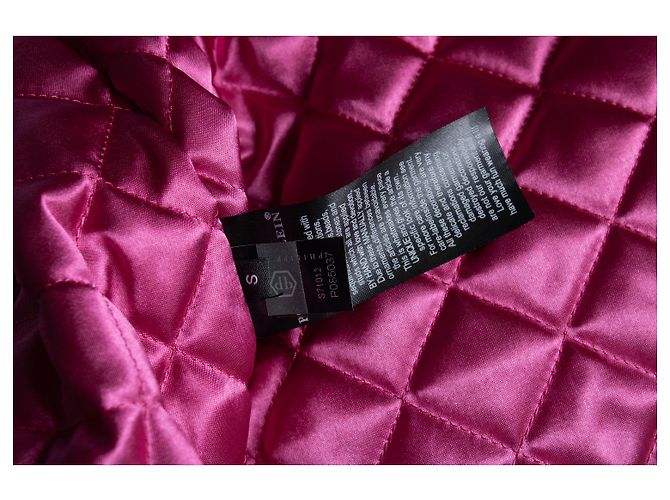 Philipp Plein, bomber con cappuccio e ricamo floreale Rosa Verde - vista 9
