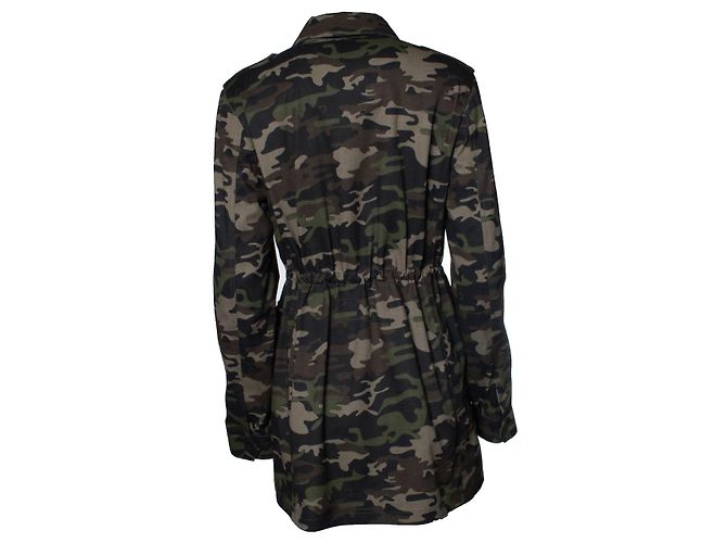 Philipp Plein, parka de camuflaje con cristales Negro Verde - vista 2