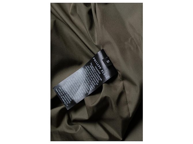 Philipp Plein, parka de camuflaje con cristales Negro Verde - vista 5