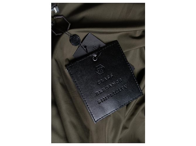 Philipp Plein, parka de camuflaje con cristales Negro Verde - vista 9