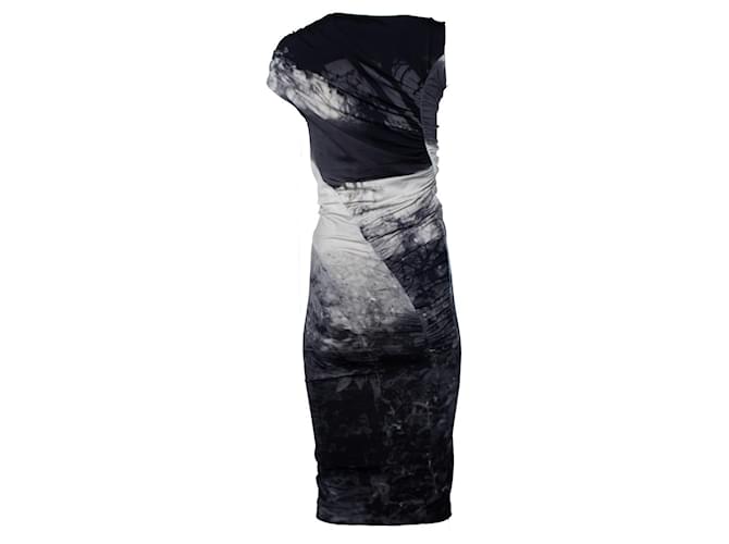 Alexander Mcqueen McQ, Vestido impreso digital en gris - vista 2