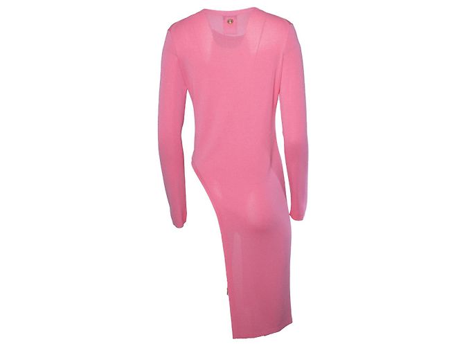 Chanel, top asimétrico de punto rosa Barbie - vista 3