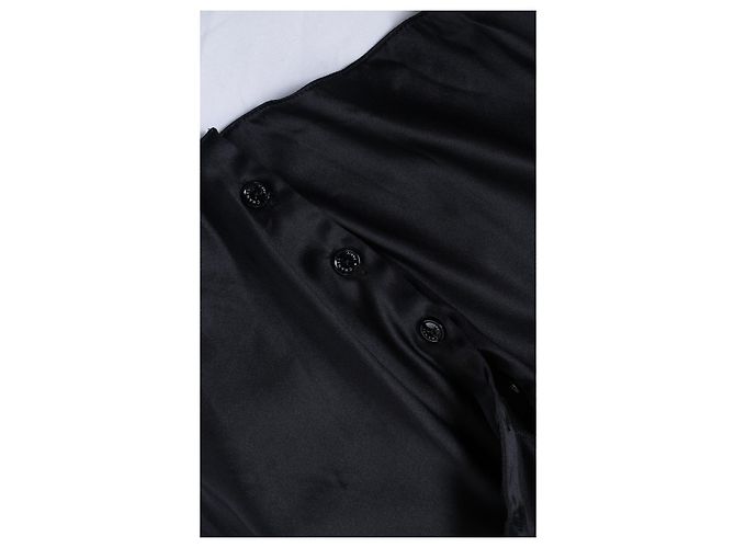 Chanel, top in seta nera con fiocco sul retro Nero - vista 5